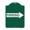Signmission Designer Series Parking W/ Right Arrow, Green & White Aluminum Sign, 18" x 24", GW-1824-24371 A-DES-GW-1824-24371 - alternate 1